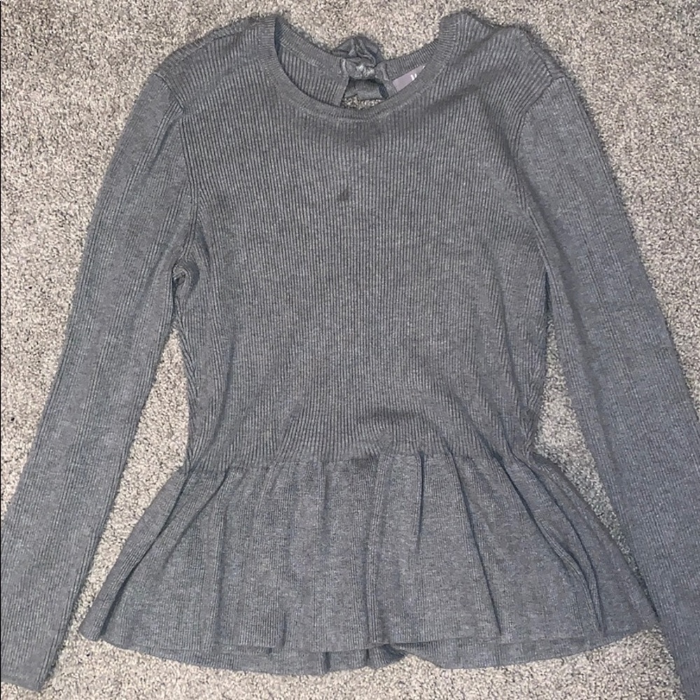 Marled Peplum Sweater